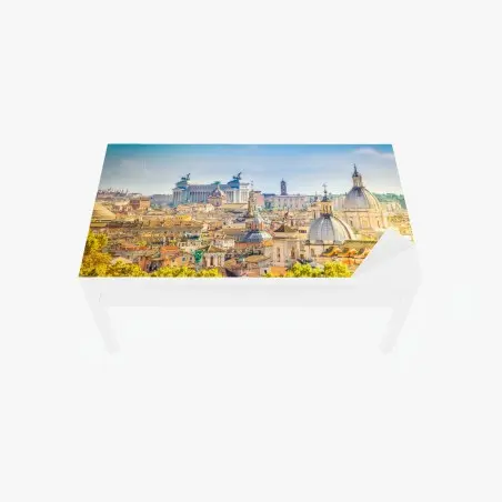 Chapa adhesiva para mesa y escritorio panorama urbano de Roma con cúpulas clásicas – Pixers®
