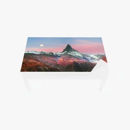 Chapa adhesiva para mesa y escritorio amanecer otoñal en Zermatt junto al Matterhorn – Pixers®