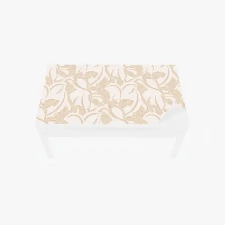 Chapa adhesiva para mesa y escritorio estampado botánico beige de hojas entrelazadas – Pixers®
