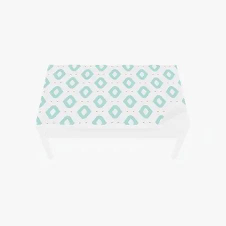 Chapa adhesiva para mesa y escritorio patrón geométrico turquesa minimalista – Pixers®