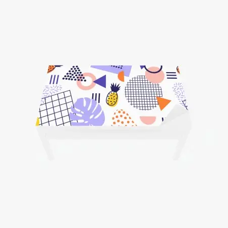 Chapa adhesiva para mesa y escritorio diseño tropical geométrico en colores vibrantes – Pixers®