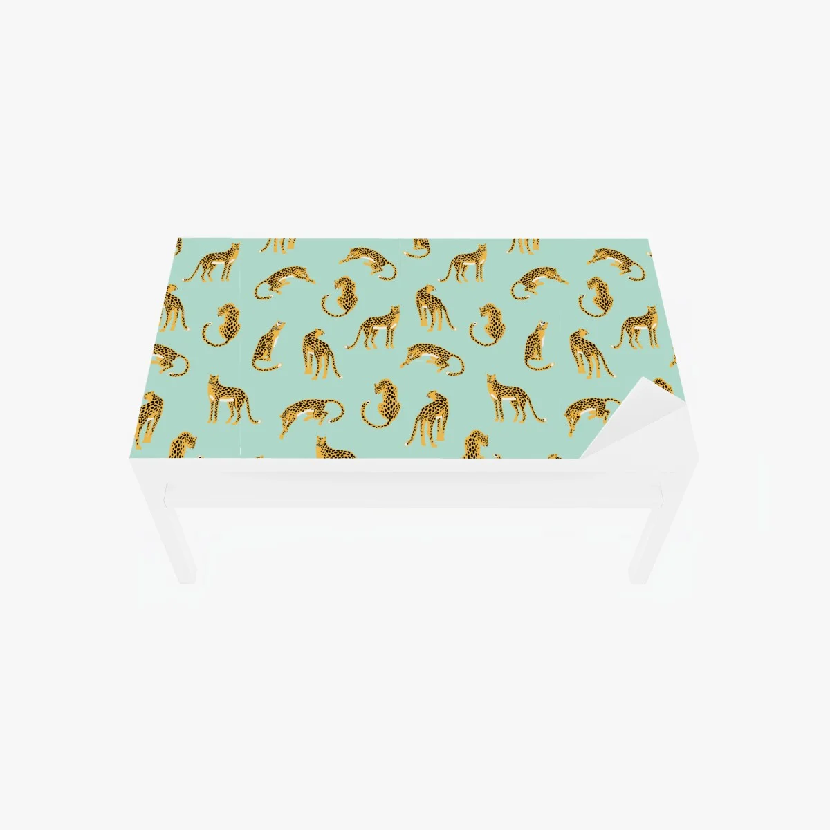 Chapa adhesiva para mesa y escritorio patrón de guepardos en verde menta – Pixers® Chapa adhesiva para mesa y escritorio patrón de guepardos en verde menta – Pixers®