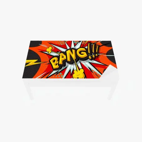 Chapa adhesiva para mesa y escritorio explosión pop retro con onomatopeya – Pixers®