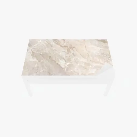 Chapa adhesiva para mesa y escritorio mármol beige con vetas naturales – Pixers®