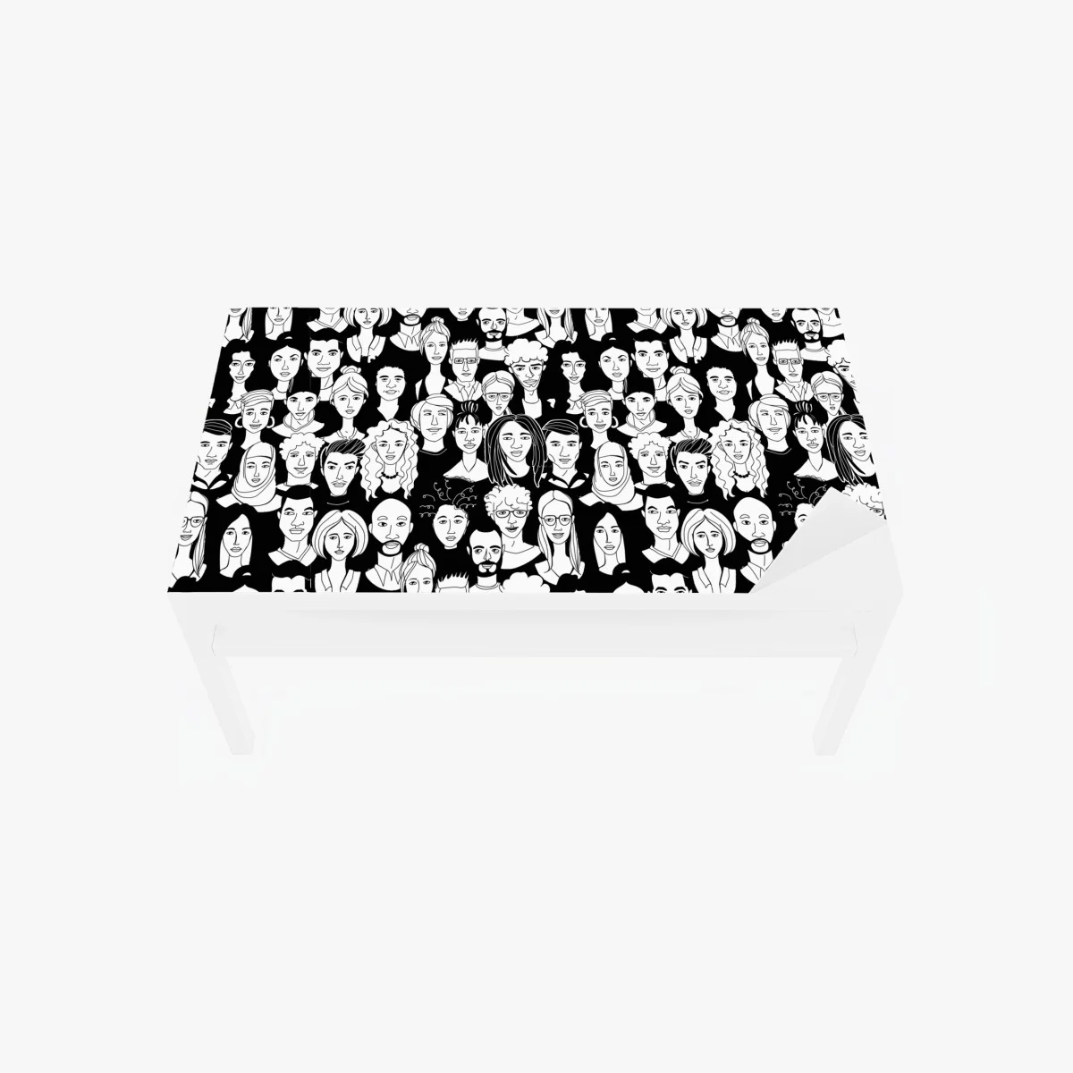 Chapa adhesiva para mesa y escritorio mosaico de rostros diversos en blanco y negro – Pixers® Chapa adhesiva para mesa y escritorio mosaico de rostros diversos en blanco y negro – Pixers®