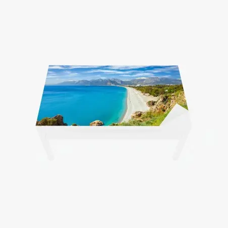 Chapa adhesiva para mesa y escritorio panorama costero de Konyaalti, Antalya – Pixers®