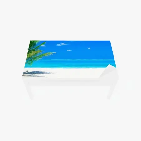 Chapa adhesiva para mesa y escritorio escena de playa tropical en Maldivas – Pixers®