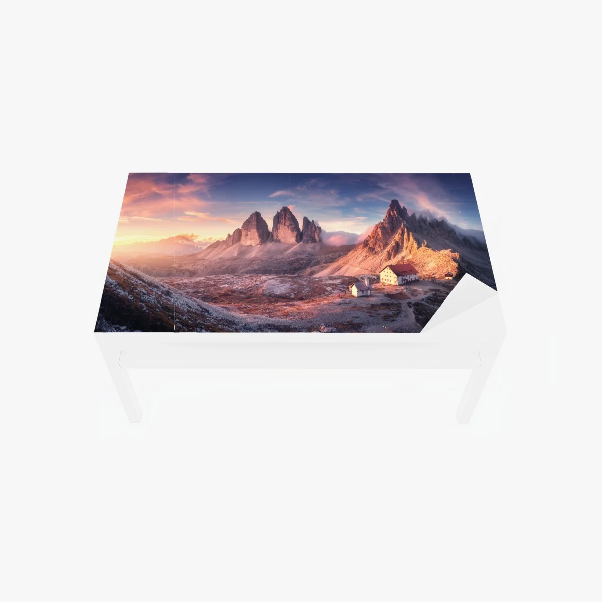 Chapa adhesiva para mesa y escritorio amanecer en las Dolomitas con picos imponentes – Pixers® Chapa adhesiva para mesa y escritorio amanecer en las Dolomitas con picos imponentes – Pixers®