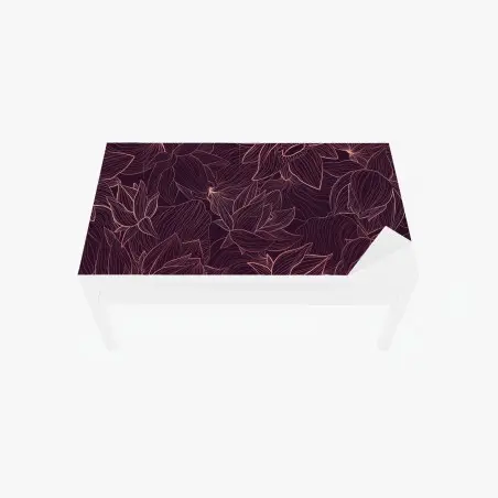 Chapa adhesiva para mesa y escritorio arte mural floral de líneas finas – Pixers®