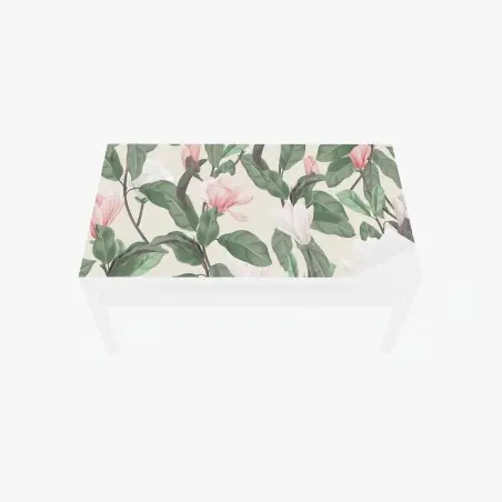 Chapa adhesiva para mesa y escritorio patrón de magnolias en tonos pastel – Pixers®