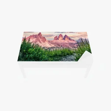 Chapa adhesiva para mesa y escritorio amanecer en Tre Cime di Lavaredo, Dolomitas – Pixers®