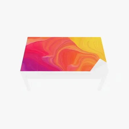 Chapa adhesiva para mesa y escritorio ondas cálidas en degradado vibrante – Pixers®