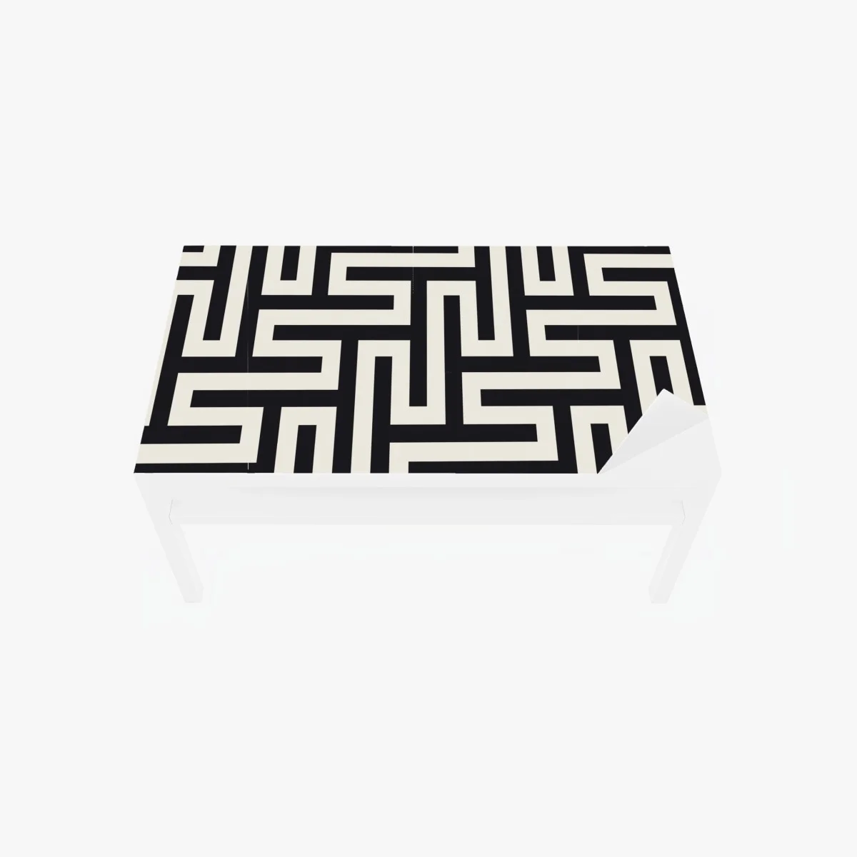 Chapa adhesiva para mesa y escritorio patrón geométrico de laberinto en tonos crema y negro – Pixers® Chapa adhesiva para mesa y escritorio patrón geométrico de laberinto en tonos crema y negro – Pixers®