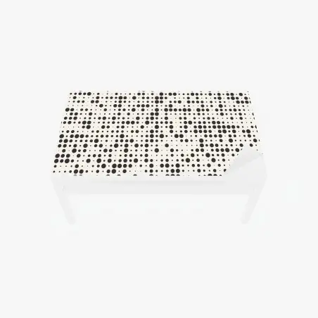 Chapa adhesiva para mesa y escritorio patrón de lunares minimalista en blanco y negro – Pixers®