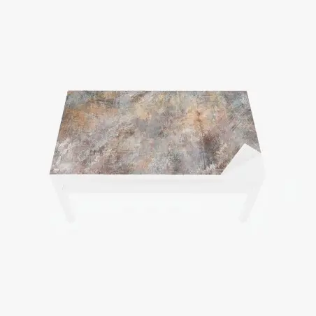 Chapa adhesiva para mesa y escritorio paisaje abstracto texturizado en tonos tierra – Pixers®