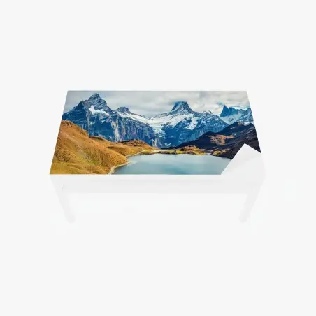 Chapa adhesiva para mesa y escritorio amanecer en Bachalpsee, Suiza – Pixers®