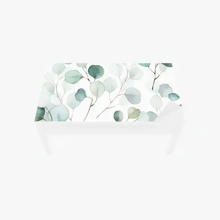 Chapa adhesiva para mesa y escritorio ramas de eucalipto en acuarela – Pixers®