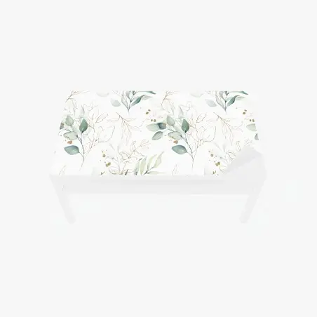 Chapa adhesiva para mesa y escritorio diseño botánico en acuarela con toques dorados – Pixers®