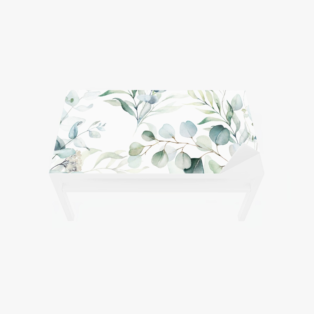 Chapa adhesiva para mesa y escritorio ramaje de eucalipto en acuarela – Pixers®