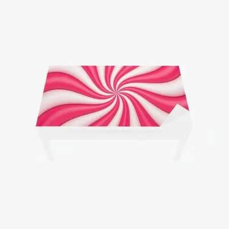 Chapa adhesiva para mesa y escritorio espiral rosa y blanca vibrante – Pixers®