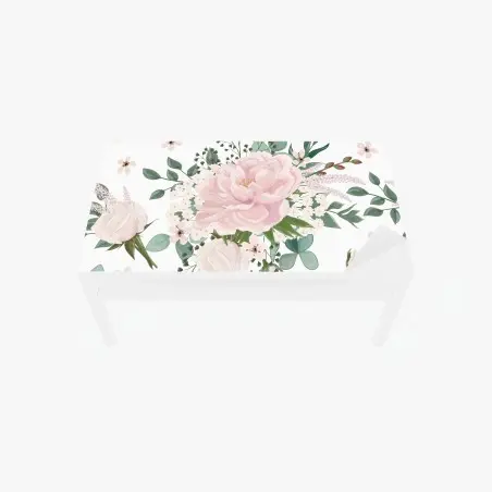 Chapa adhesiva para mesa y escritorio belleza floral en tonos pastel – Pixers®