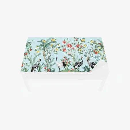Chapa adhesiva para mesa y escritorio estampa de grullas en jardín botánico – Pixers®
