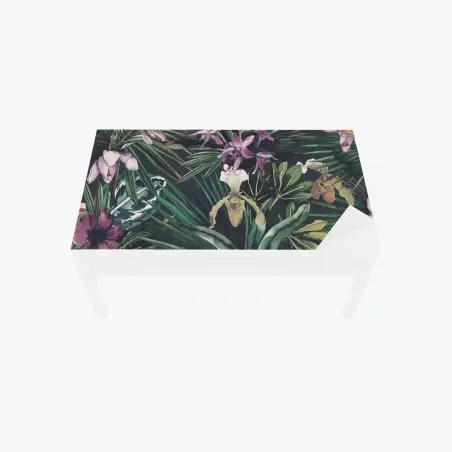 Chapa adhesiva para mesa y escritorio orquídeas y palmas en acuarela – Pixers®
