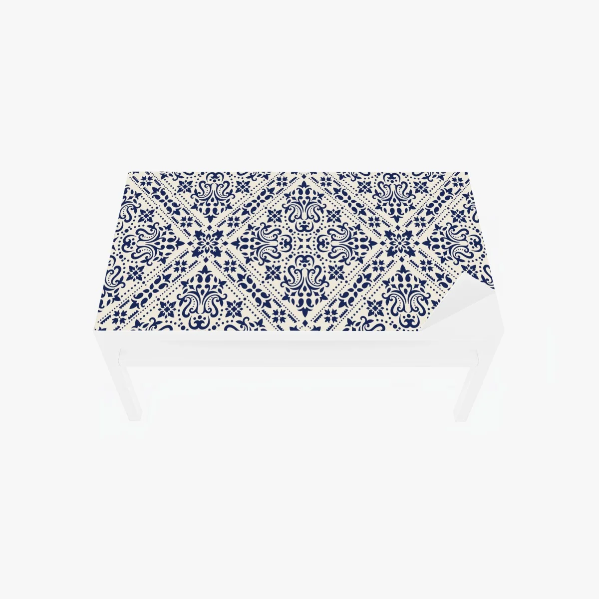 Chapa adhesiva para mesa y escritorio motivo damasco azul marino y crema – Pixers® Chapa adhesiva para mesa y escritorio motivo damasco azul marino y crema – Pixers®