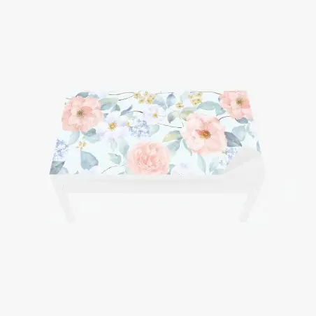 Chapa adhesiva para mesa y escritorio jardín en acuarela de flores en tonos pastel – Pixers®