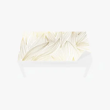 Chapa adhesiva para mesa y escritorio diseño botánico dorado y minimalista – Pixers®