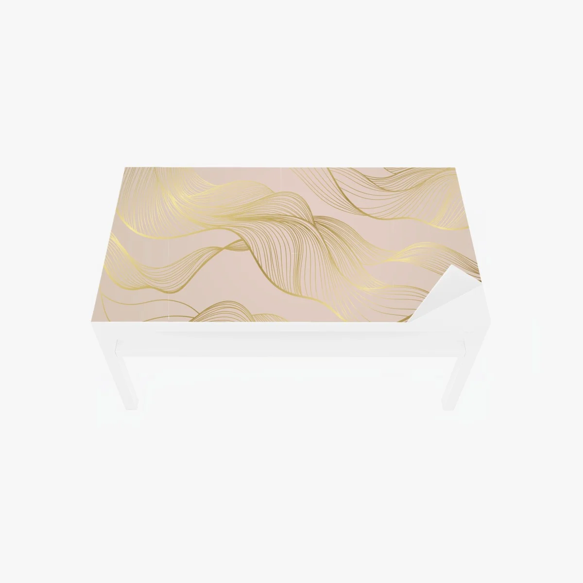 Chapa adhesiva para mesa y escritorio ondas doradas sobre fondo rosa empolvado – Pixers® Chapa adhesiva para mesa y escritorio ondas doradas sobre fondo rosa empolvado – Pixers®