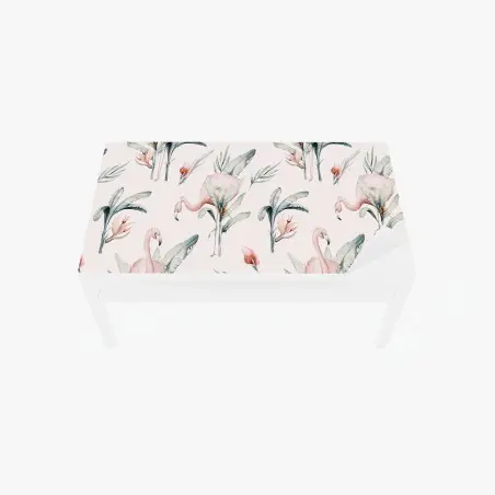 Chapa adhesiva para mesa y escritorio estampado tropical de flamencos en acuarela – Pixers®