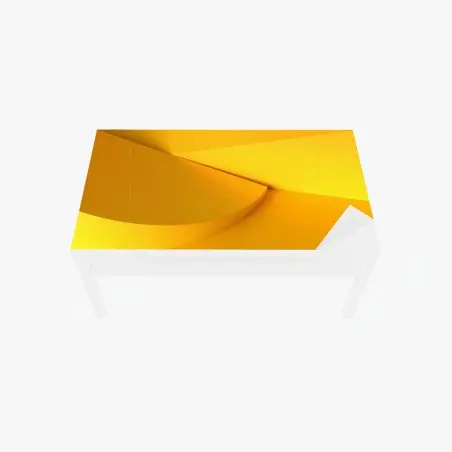 Chapa adhesiva para mesa y escritorio composición geométrica amarilla minimalista – Pixers®