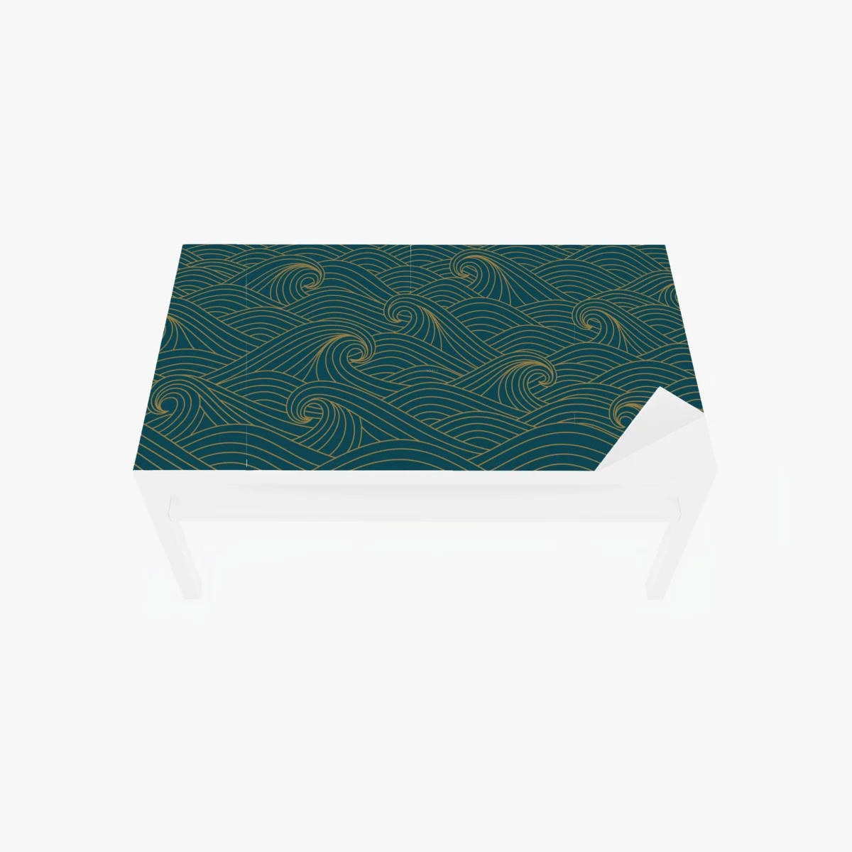 Chapa adhesiva para mesa y escritorio olas doradas sobre fondo verde azulado – Pixers® Chapa adhesiva para mesa y escritorio olas doradas sobre fondo verde azulado – Pixers®