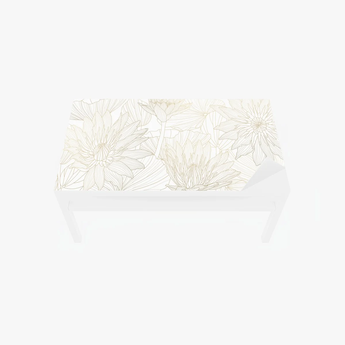 Chapa adhesiva para mesa y escritorio patrón floral de lotos en líneas doradas – Pixers® Chapa adhesiva para mesa y escritorio patrón floral de lotos en líneas doradas – Pixers®