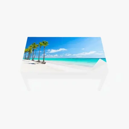 Chapa adhesiva para mesa y escritorio playa paradisíaca en Punta Cana – Pixers®