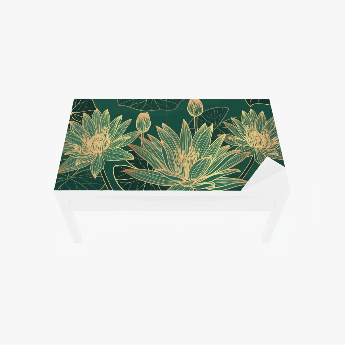 Chapa adhesiva para mesa y escritorio lotos dorados sobre fondo verde – Pixers® Chapa adhesiva para mesa y escritorio lotos dorados sobre fondo verde – Pixers®