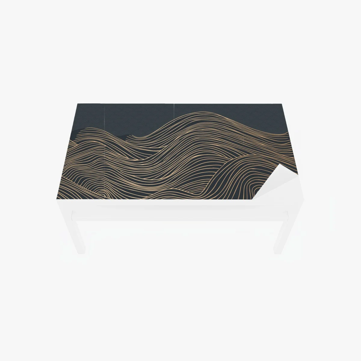 Chapa adhesiva para mesa y escritorio olas doradas minimalistas sobre fondo azul – Pixers® Chapa adhesiva para mesa y escritorio olas doradas minimalistas sobre fondo azul – Pixers®