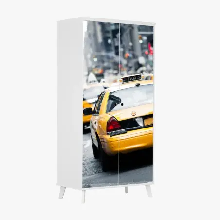 Pegatina para armario taxis amarillos en Nueva York – Pixers®