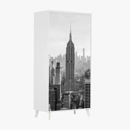 Pegatina para armario panorama urbano clásico de Nueva York – Pixers®