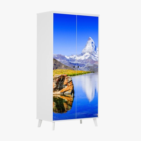 Pegatina para armario reflejo del Matterhorn en Zermatt – Pixers®