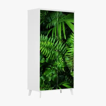 Pegatina para armario mural de hojas tropicales y helechos – Pixers®