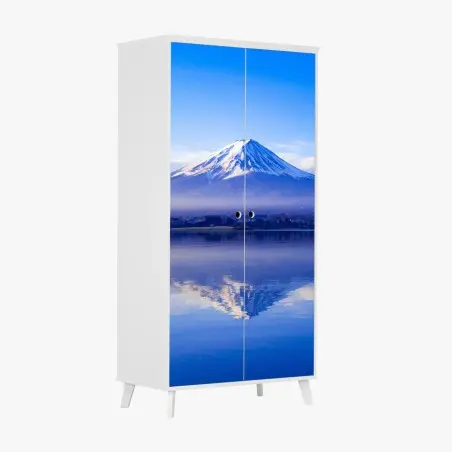 Pegatina para armario amanecer sobre el Monte Fuji – Pixers®