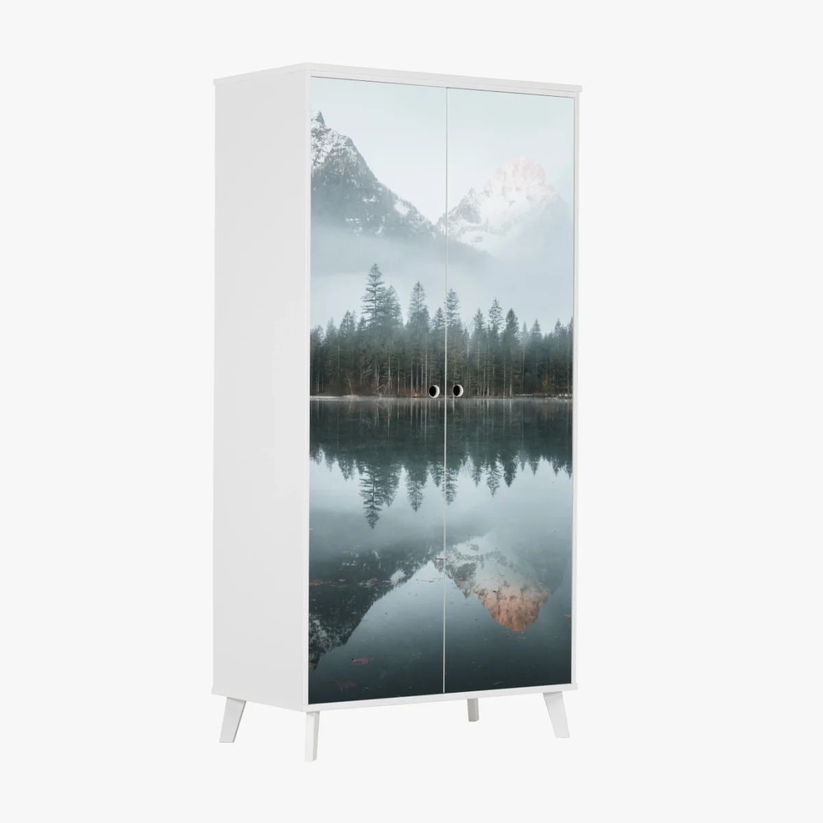 Pegatina para armario reflejos nevados en lago brumoso – Pixers® Pegatina para armario reflejos nevados en lago brumoso – Pixers®