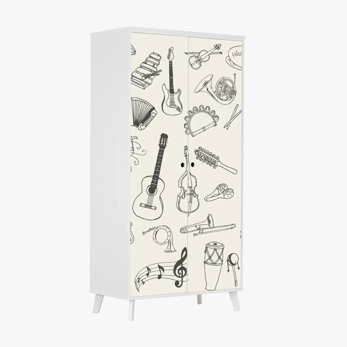 Pegatina para armario patrón de instrumentos musicales dibujados a mano – Pixers® Pegatina para armario patrón de instrumentos musicales dibujados a mano – Pixers®
