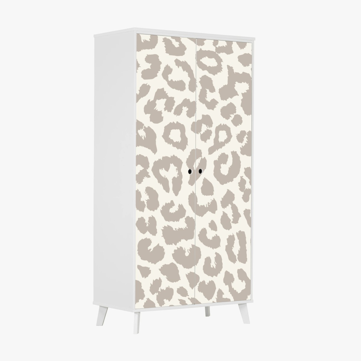 Pegatina para armario estampado de leopardo beige y neutro – Pixers®