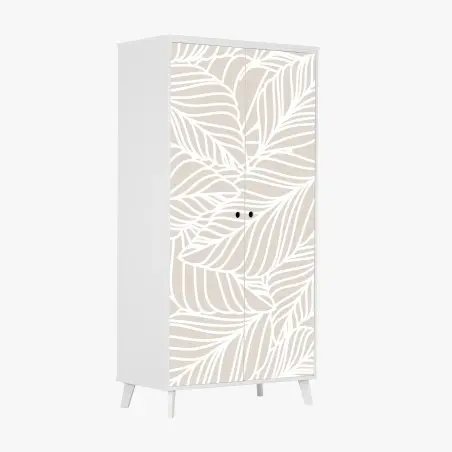 Pegatina para armario diseño botánico minimalista en tonos beige – Pixers®