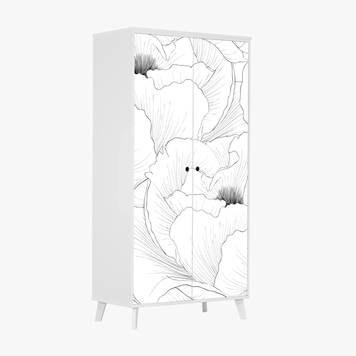 Pegatina para armario diseño botánico en contorno blanco y negro – Pixers® Pegatina para armario diseño botánico en contorno blanco y negro – Pixers®