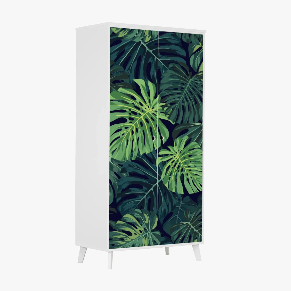 Pegatina para armario patrón tropical de hojas de monstera en tonos verdes – Pixers® Pegatina para armario patrón tropical de hojas de monstera en tonos verdes – Pixers®