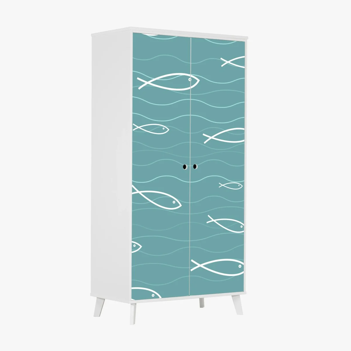 Pegatina para armario diseño de peces en tonos turquesa y ondas marinas – Pixers® Pegatina para armario diseño de peces en tonos turquesa y ondas marinas – Pixers®